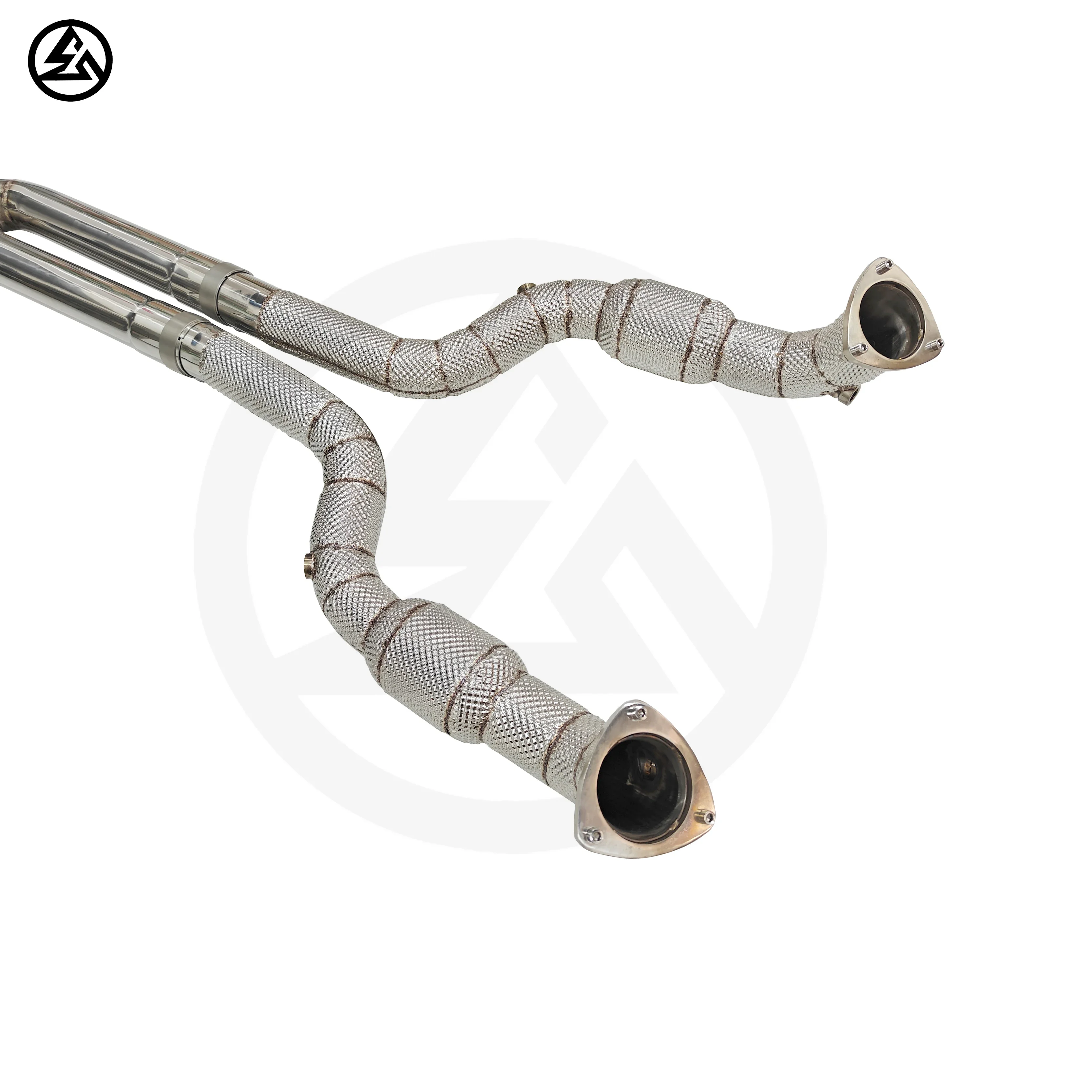 

Sport Racing Stainless Steel Heat Wrapped Downpipes for Maserati GranTurismo GT GTS GTC 4.2L 4.7L X-pipe Downpipe