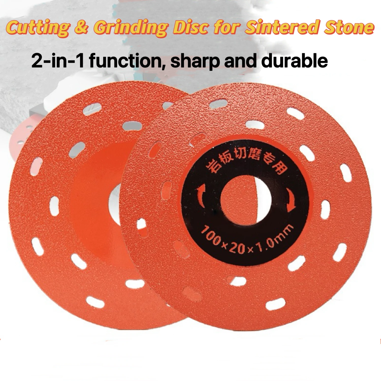 

100mm Diamond Cutting Grinding Disc for Sintered Stone Ceramic Tile Glass 20mm Arbor