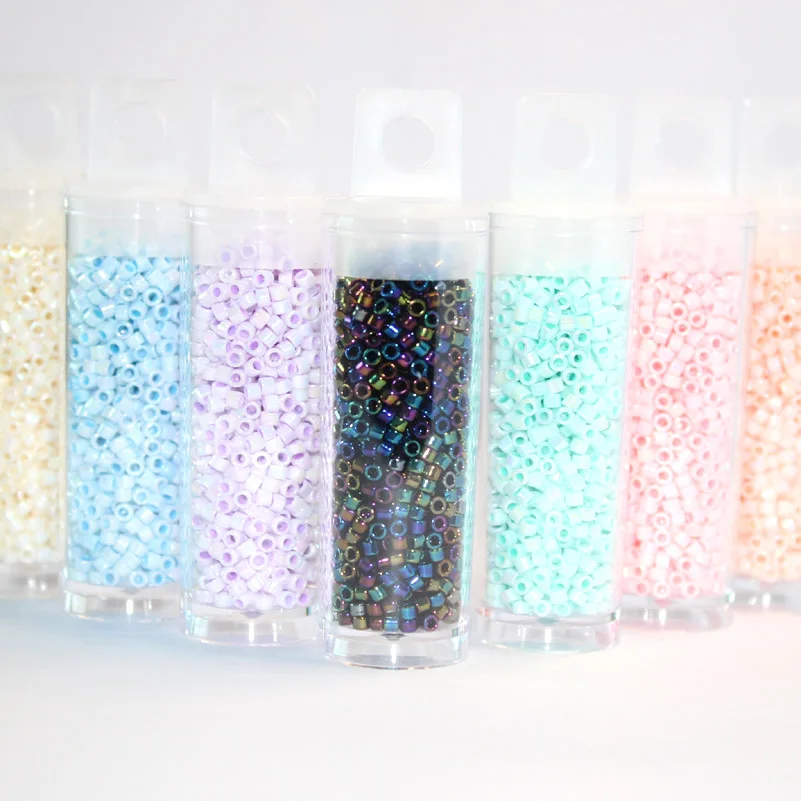 MKY Beads 2mm 10Grams/Tube Matte Solid Color Frosted Seed Beads ABcolor Plating Material For Dress Decoration Sewing