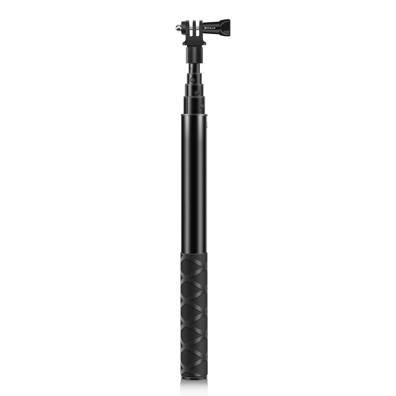 PULUZ 110cm Handheld Retractable Selfie Stick Stand with Adapter Base 1/4 Screw for Insta360 One RS X3/X2 Panoramic Sport Camera