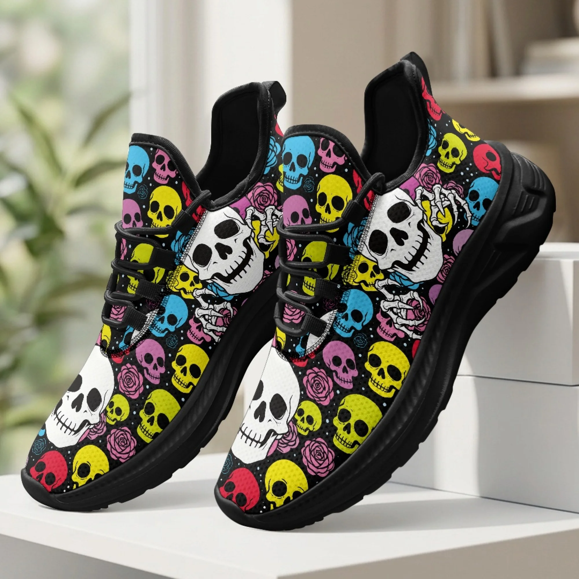 XIXIRIMIDO Skeleton Womens Walking Shoes Breathable Football Sneakers Mens Gym Sports Casual Fashion Shoes Trainers Shoes 35-48