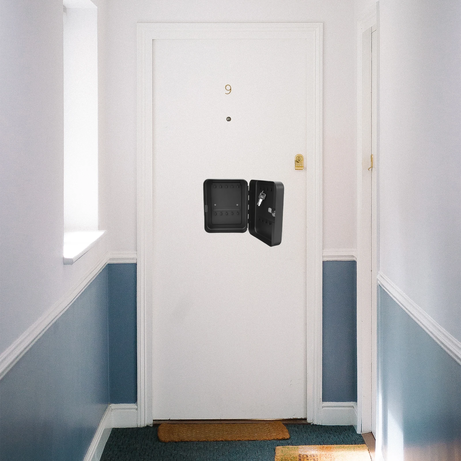 

1Set Key Management Box Wearresistant Compact Size 20 Slots Security Cabinet Wall Key Organizer for Schools Colleges