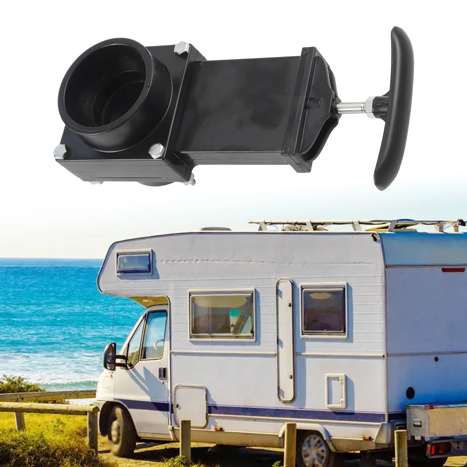 

Car 63mm Waste Valve Body Flange With Handle For Sewer Valve For Campers Trailers RV Parts & Accessories