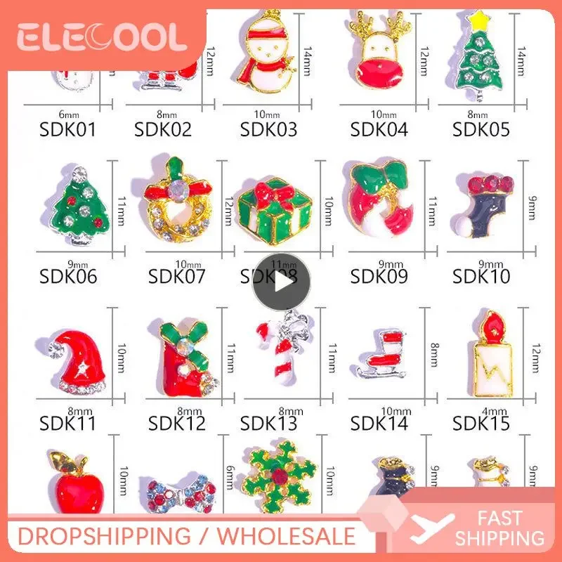 Christmas Series Nail Patch Diamonds Christmas Elements Made Of Selected High-quality Materials Multiple Styles Available