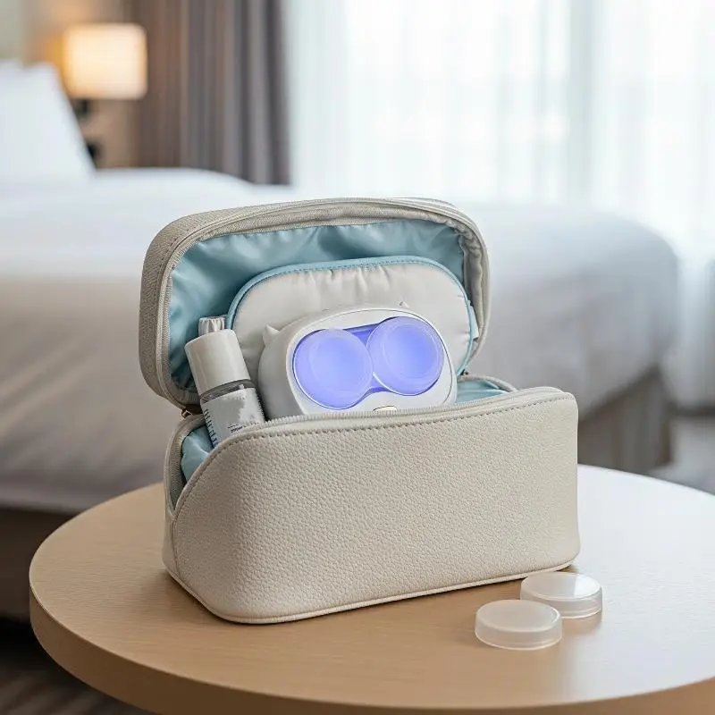 1 Set Batteriebetriebener Kontaktlinsenreiniger mit abnehmbarer Box, Entfernt Tränenproteine, Reinigungsmaschine, Kontaktlinsenbehälter – Detail 12