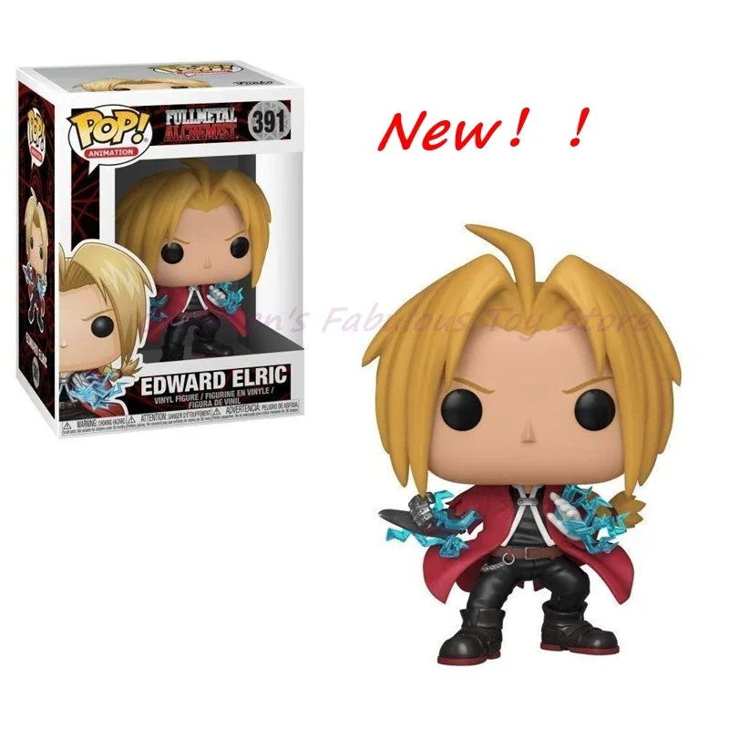 NEW 2024 FUNKO POP Fullmetal Alchemist #391 Edward Elric Vinyl Doll Action Figures Collectible Models For Children Gift