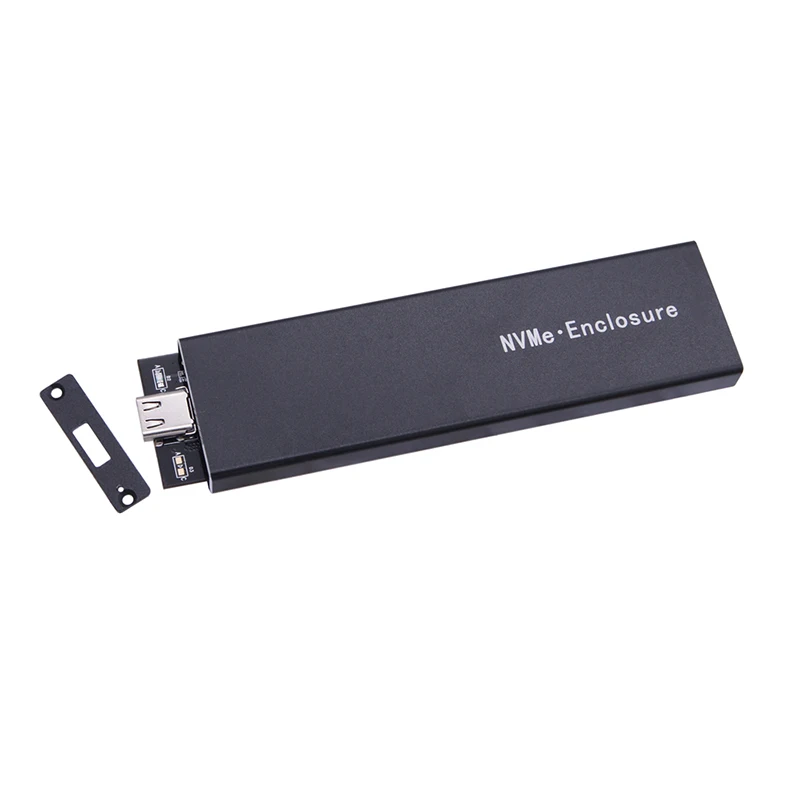 USB Tipo C Gabinete SSD M2 SSD Caso Caixa Disco Rígido Externo Caso para M.2 NGFF NVME SATA M + B Chave Caso Disco Rígido Realtek RTL9210B