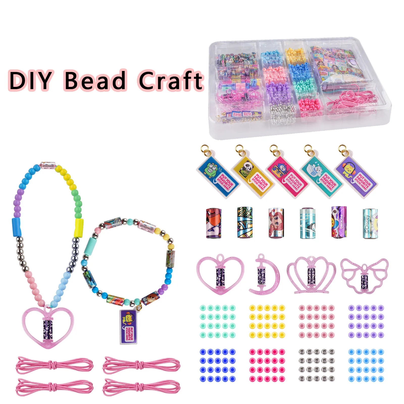 

DIY Sticker Bracelet Making Kit with Collection Book,700 Mini Stickers Reusable Sticky Rolls Birthday Gifts for Kids Ages 6-12
