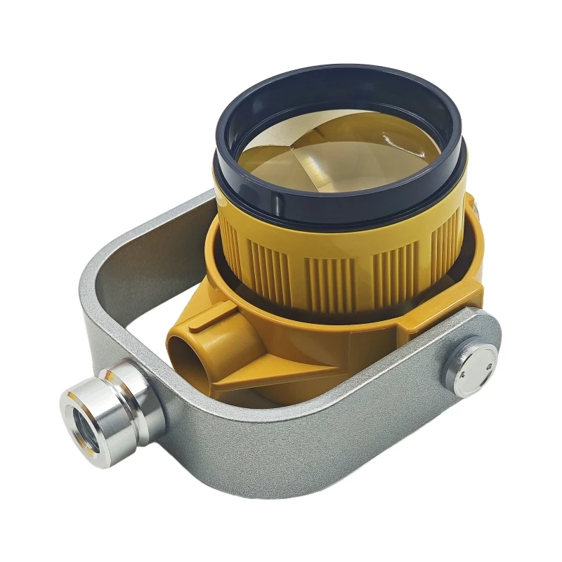 Yellow Single Prism for Topcon for Sokkia Total Surveying Station with 5/8x11 Female Thread, 64mm Reflective Prism with Soft Bag