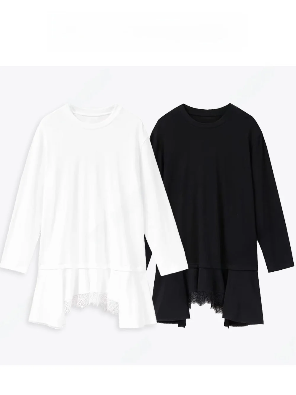 

Новая футболка TT Ele с длинным рукавом, асимметричным дизайном, удобная, свободного кроя, из смесового полиэстера