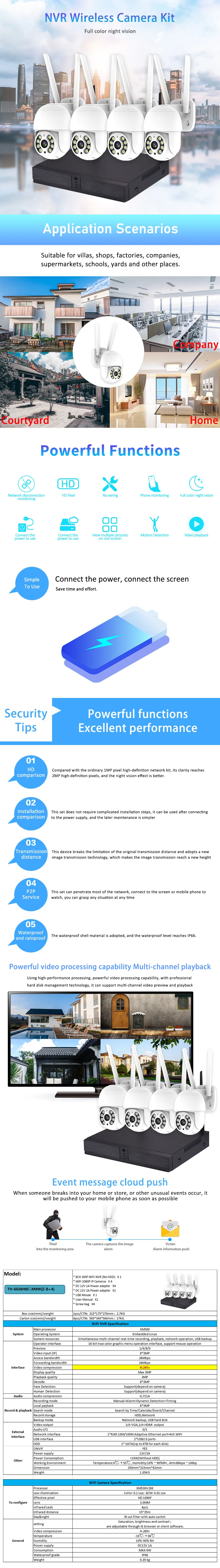 مجموعة مسجل فيديو القرص الصلب 4/8 قناة كاميرا gimbal خارجية للتجارة الخارجية انفجار عبر الحدود