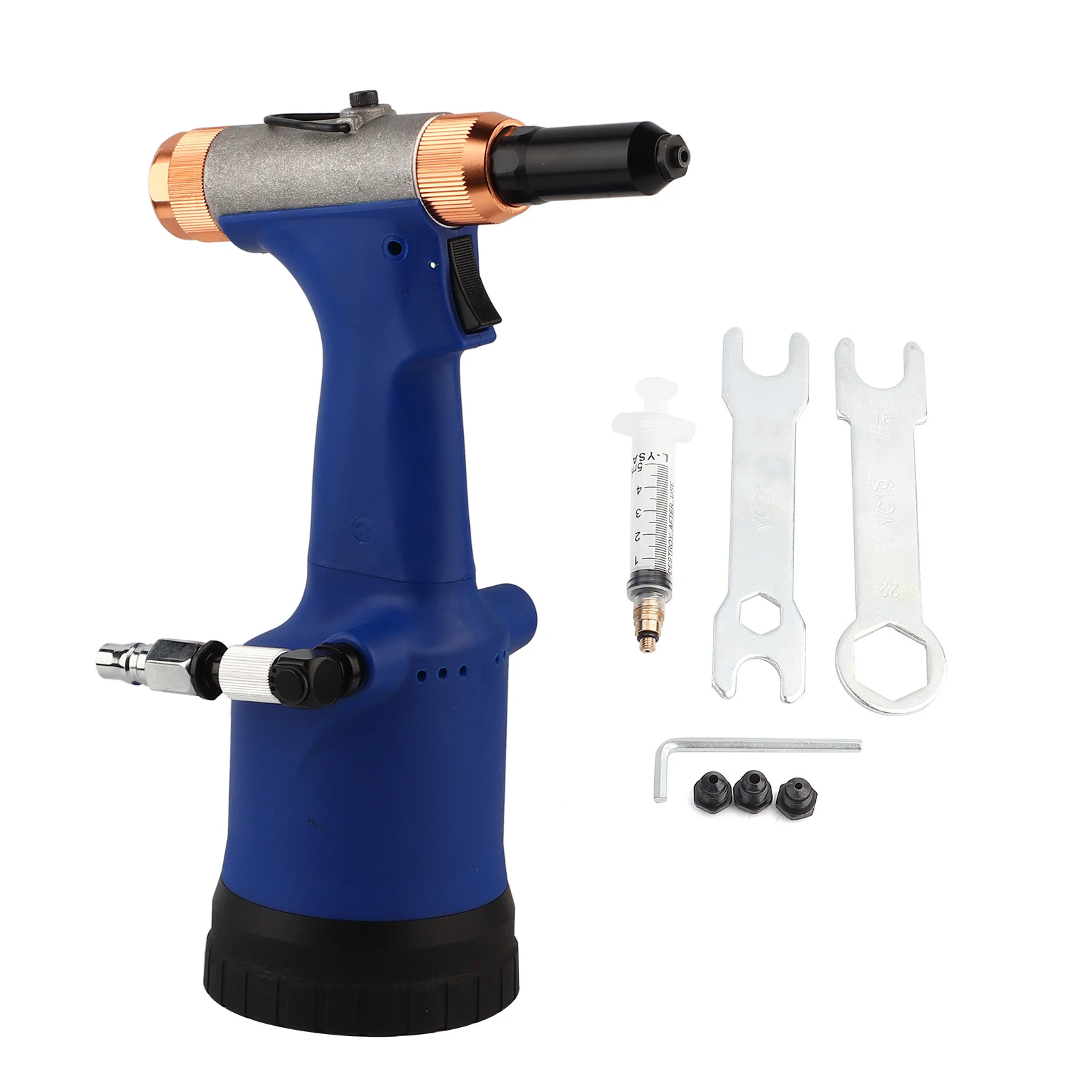 KP-708 Pneumatic Riveter Hydraulic Rivet Gun Riveting Tool for Rivets 2.4/3.2/4.0/4.8mm