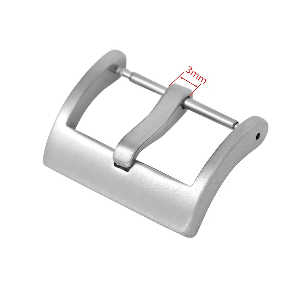 304L Stainless Steel Tang Buckle 16mm 18mm 20mm 22mm Watch Band Solid Square Metal Watch Clasp Silver Black Gold Watch Buckle