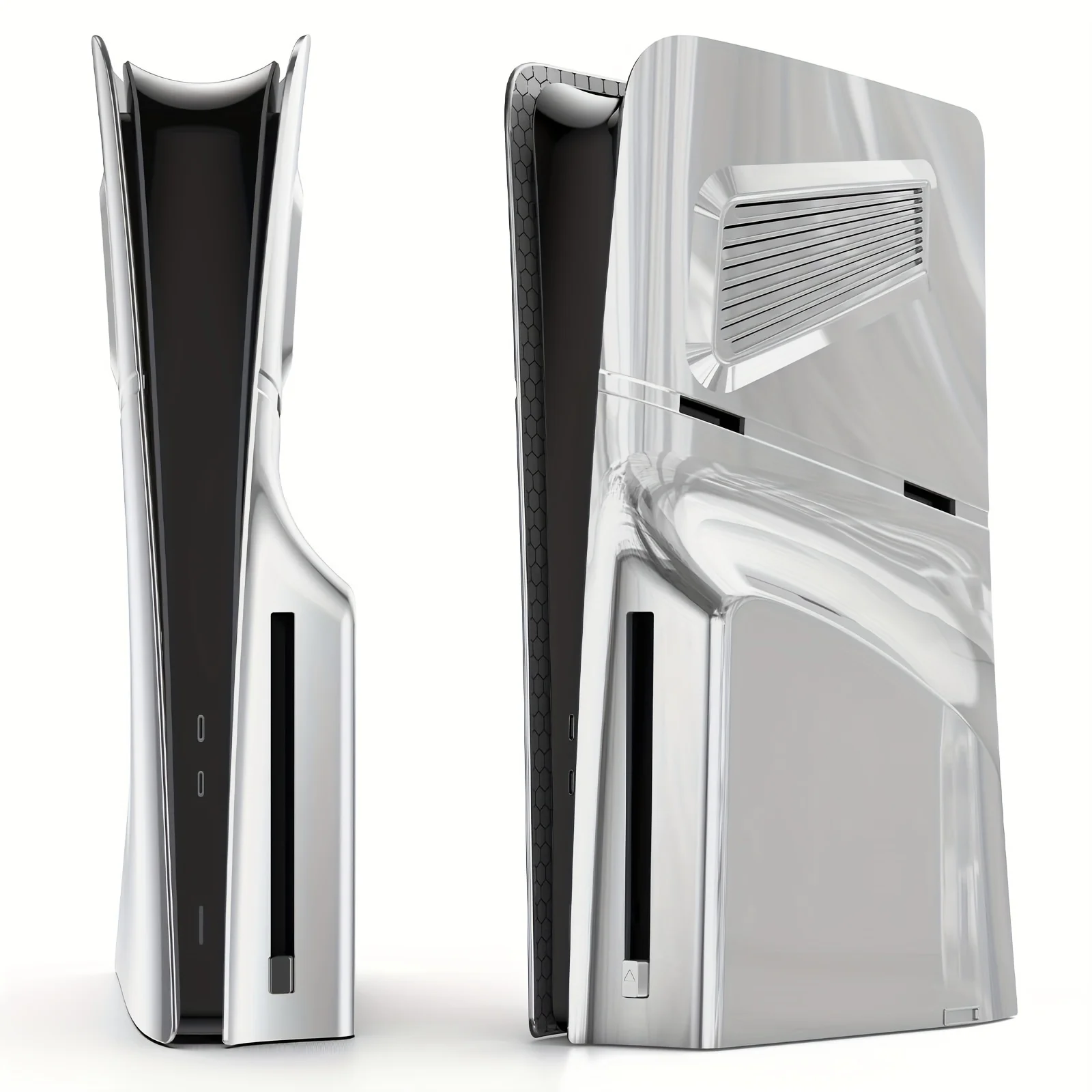 Vervangende Voorplaat Voor Playstation 5 Slanke Dsic Versie Beschermende Hard Case Voor Nieuwe Ps5 Frontplaat Shell Zwart