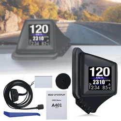 Nuovo Gadget HUD multifunzione OBD2 + GPS Computer di bordo A-pillar Trim installa RPM Turbo Oil Pressure Water Temp tachimetro GPS