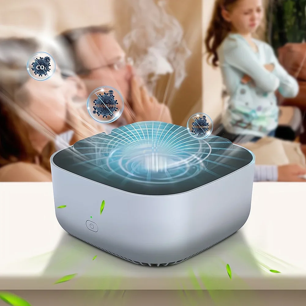 

Ashtray Air Purifier Negative Ion creative Household Square Purifying Filter for Remove Odor Smoke Aromatherapy Smokeles Reduce