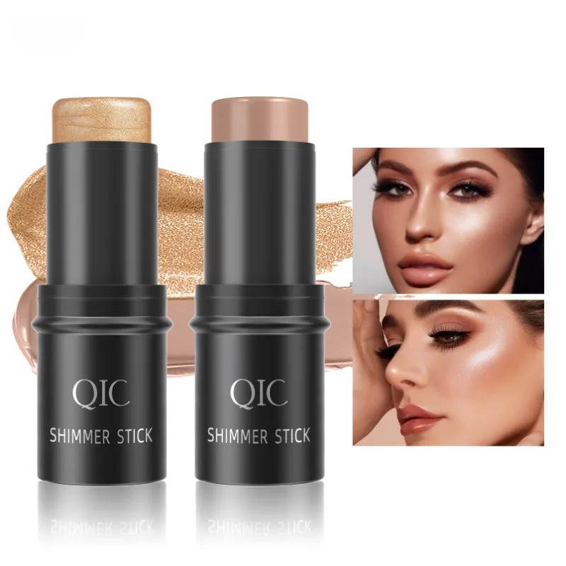 Glitter Contour Stick Natural Matte Finish Highlighters Shadow Waterproof Contouring Wand V-face Shaping Contour Pen Face Makeup