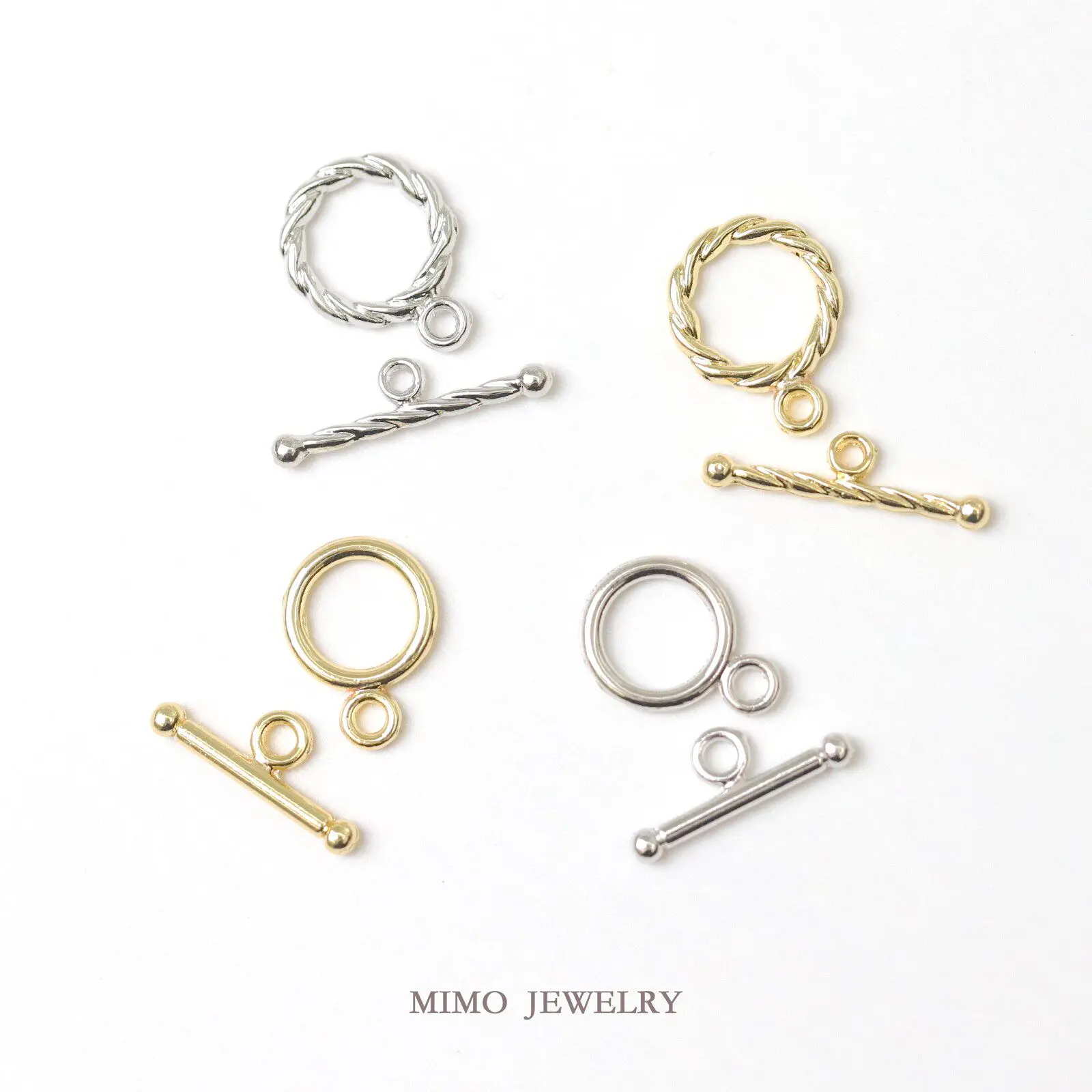Gold Plated Copper Threaded Ball Ot Finishing DIY Accessories Clasp DIY Jewelry Making Accessories Buckle For Necklace Bracelet