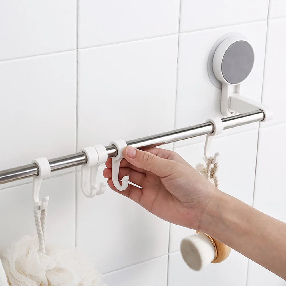 6pcs Stainless Steel Towel Rack No Hole Damage Easy Install Kitchen Bathroom Home Organization Traceless Towel Shelf