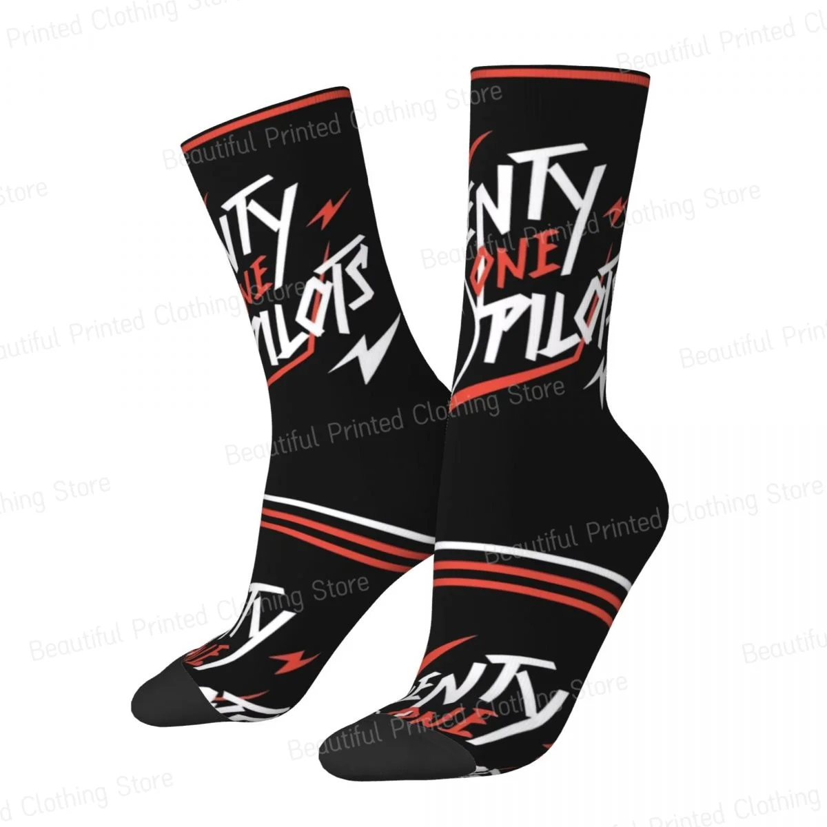 Twenty One Pilots Unisex Four Seasons Socks Hip Hop Happy Crew Socks Street Style Crazy Sock