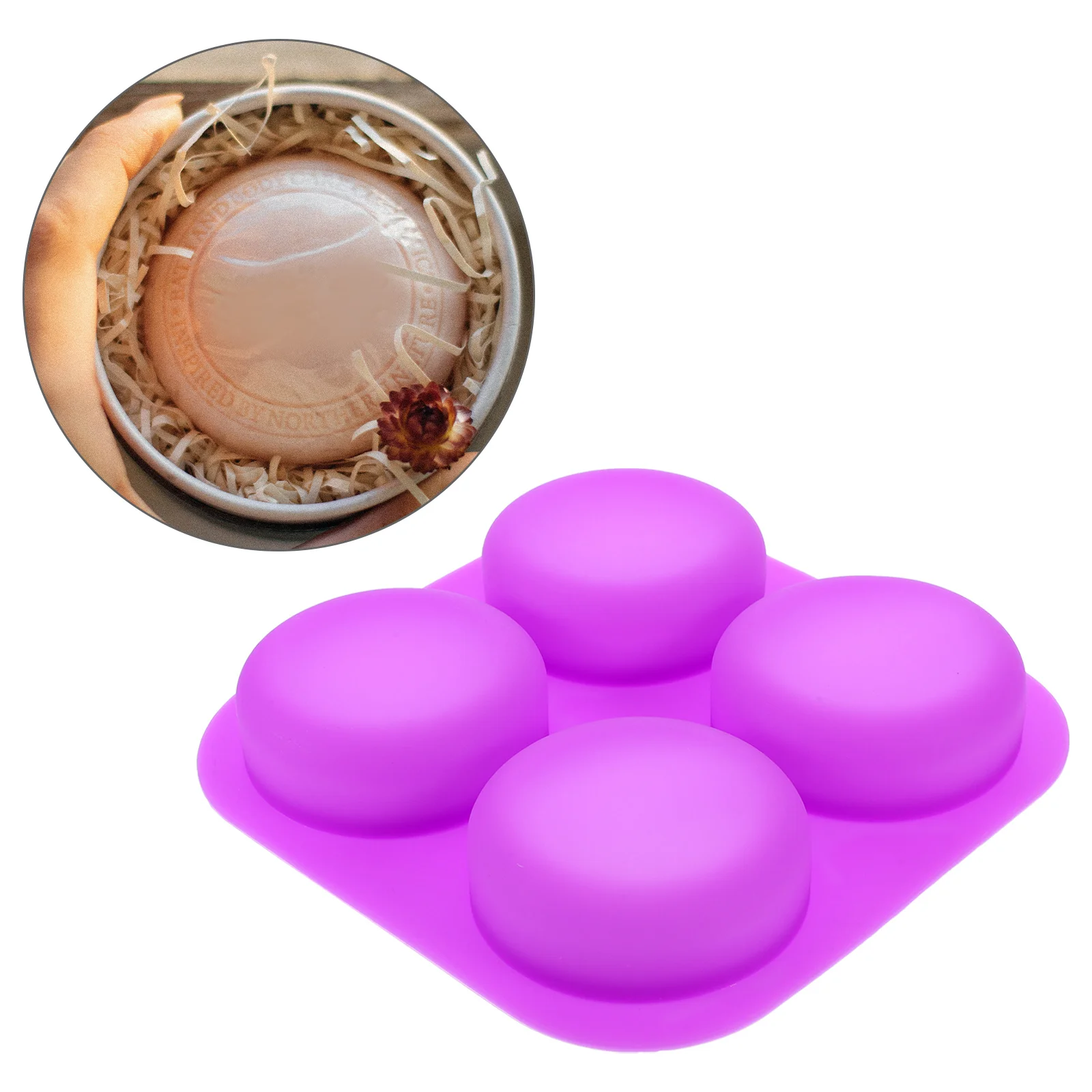 

2Pcs Silicone Soap Molds Practical Tear-Resistant DIY Handmade Soap Mold for Home Crafting Silicone Craft Mold
