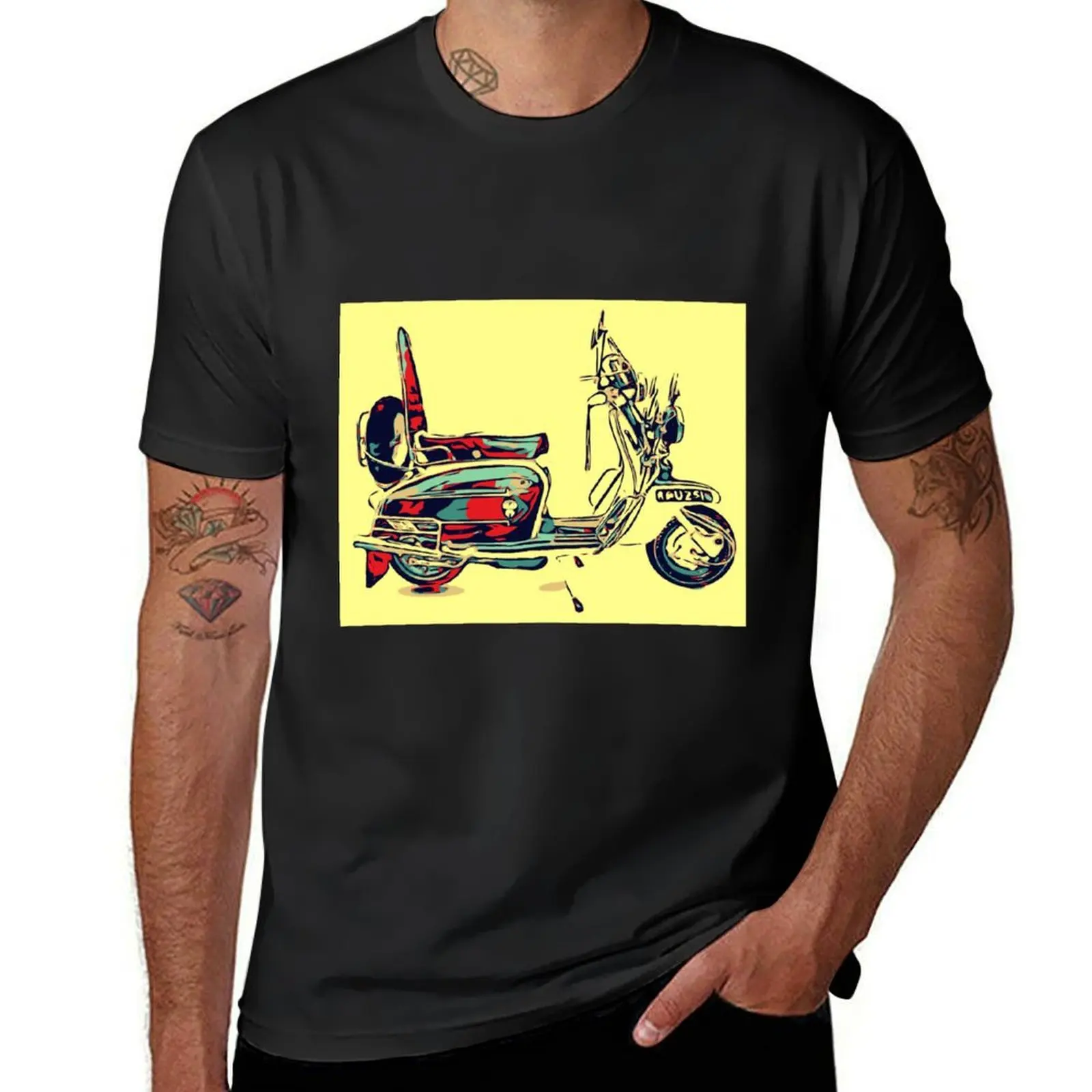 Vintage Mod Lambretta T-Shirt graphics animal prinfor boys blanks funnys t shirt for men