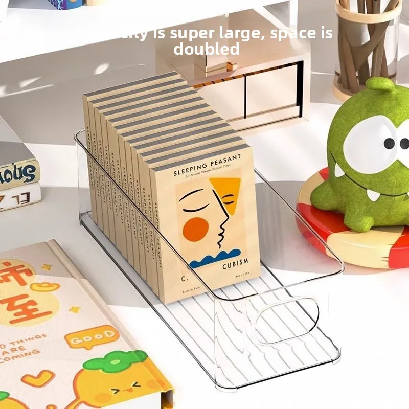 Multi-Layer Acrylic Desktop Storage Box Transparent Cosmetics Stationery Organizer for Dormitory Miscellaneous Items