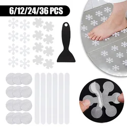 6-36x Non Slip Bathtub Stickers Stairs Step Appliques Anti Skid Tape Strip Adhesive Decals Scraper Shower Safety Treads Stickers