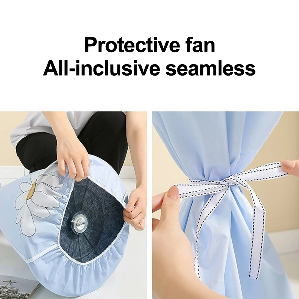 Washable Pedestal Cover Waterproof Fan Cover Prevent Dust Accumulation Anti-Pinch Feature Comprehensive Coverage