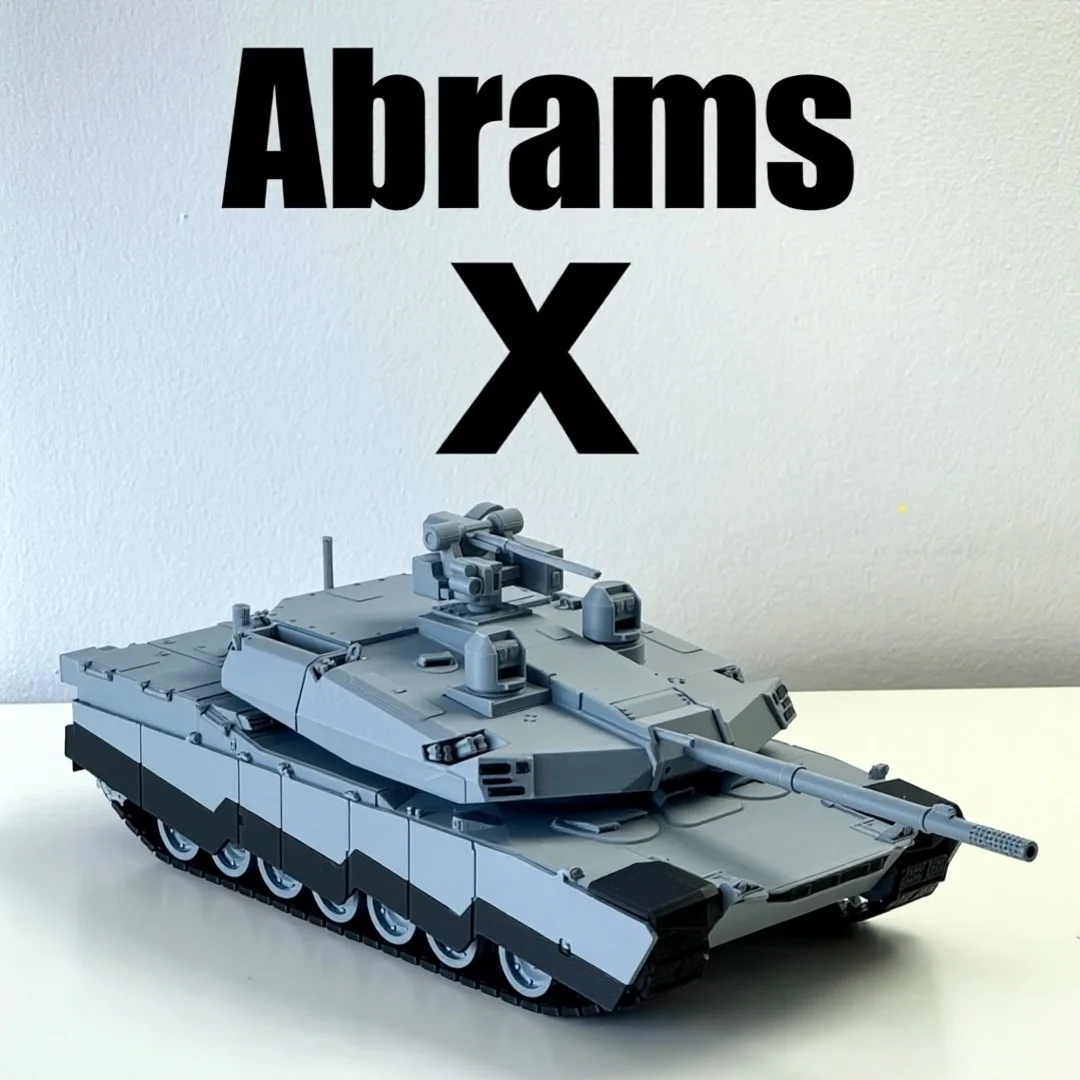 Finished 135 Abrams X Main Battle Tank Military Model Toy Gift Tank Vehicle Model Star Diamond Blocks Standard Configuration