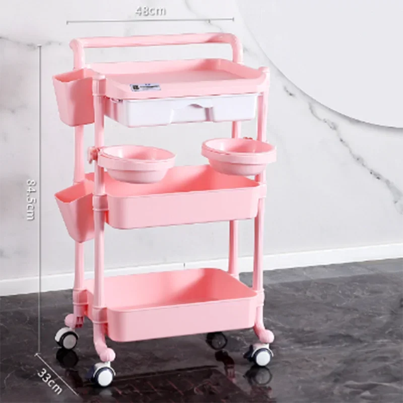 Beauty Salon Trolley Cart Multi-purpose Storage Barber Tool Rolling Cart Removable Hair Salon Furniture Carrello Salon Furniture