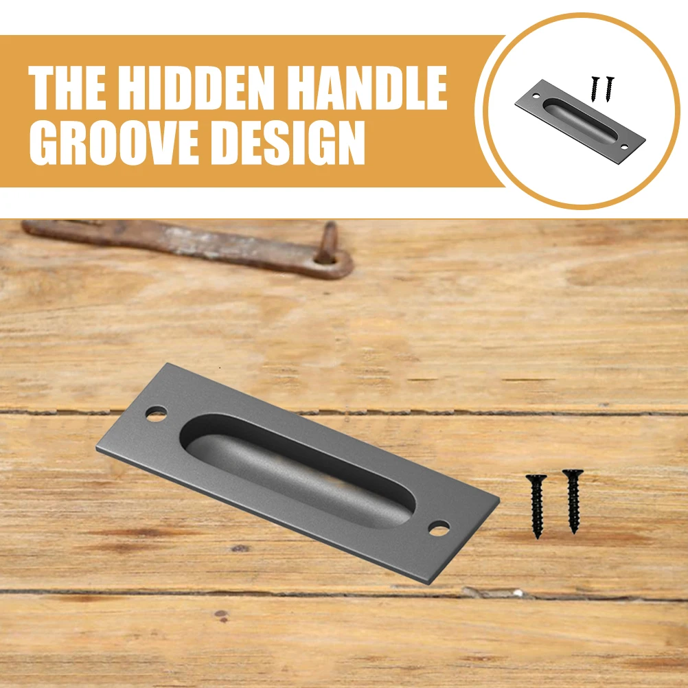 

1 set 1 Set Recessed Cabinet Handle Hidden Pulls Durable Furniture Grip Sliding For Cupboard Furniture Door Grips