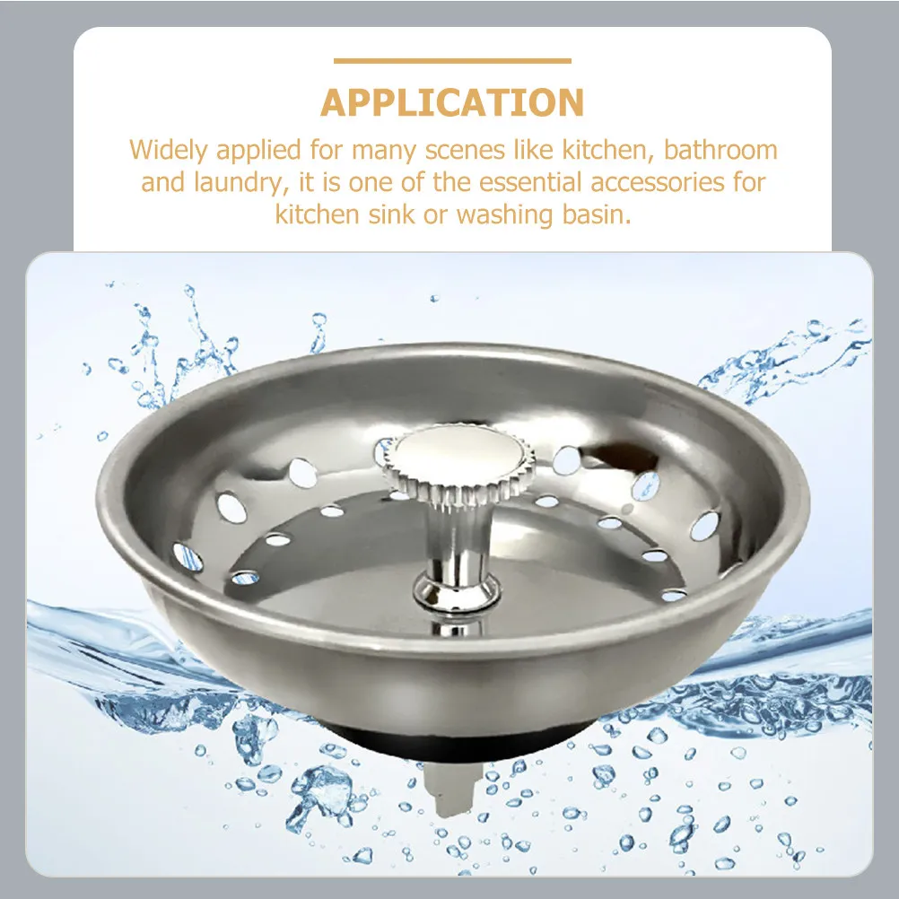 

Kitchen Sink Drain Cover Stainless Rubber Stopper Leak Prevention Sinkhole Cover Washing Basin Drain Plug Stainless Sink Seal