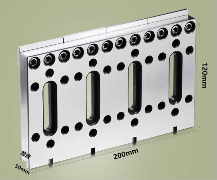 

Stainless Steel Wire EDM Jig Holder Clamp 200x120mm 4xM8 Bolt Holes - Wire Cut EDM Machining Tools Holder