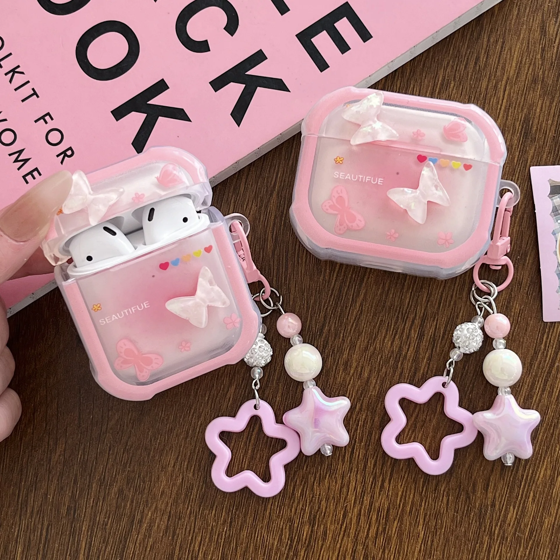 butterfly suitable for Airpods4 protective case Airpods3 headphone cover Pro iPhone 2nd generation headphone cover