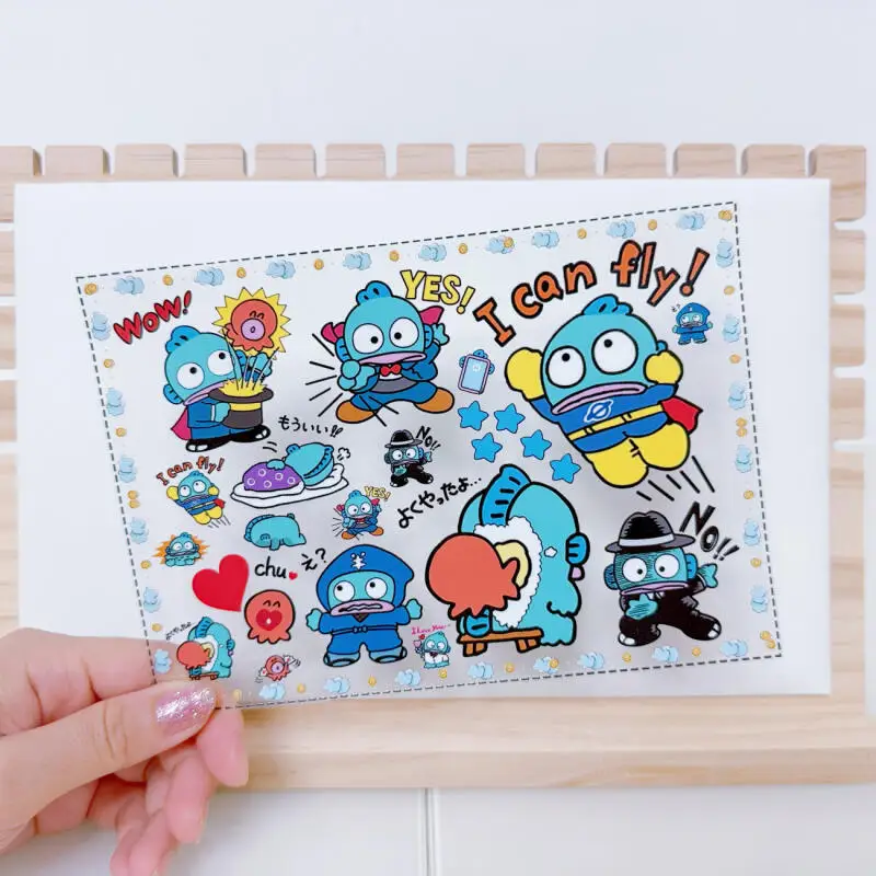 

Kawaii Hangyodon, наклейка для трансферной печати, креативный мультяшный чехол для телефона с чашкой, водонепроницаемые наклейки, студенческая награда, украшение, подарок