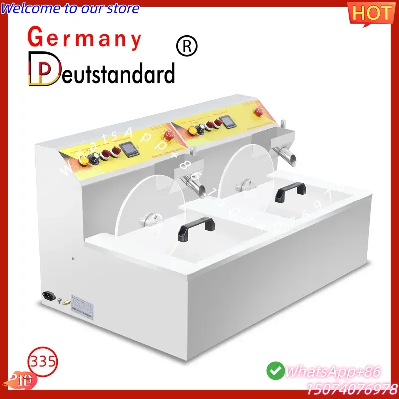 2026 NP335 Multi-function 12.4L*2 Commercial Digital Chocolate Melting Grinding Machine with Temperature Control (Export
