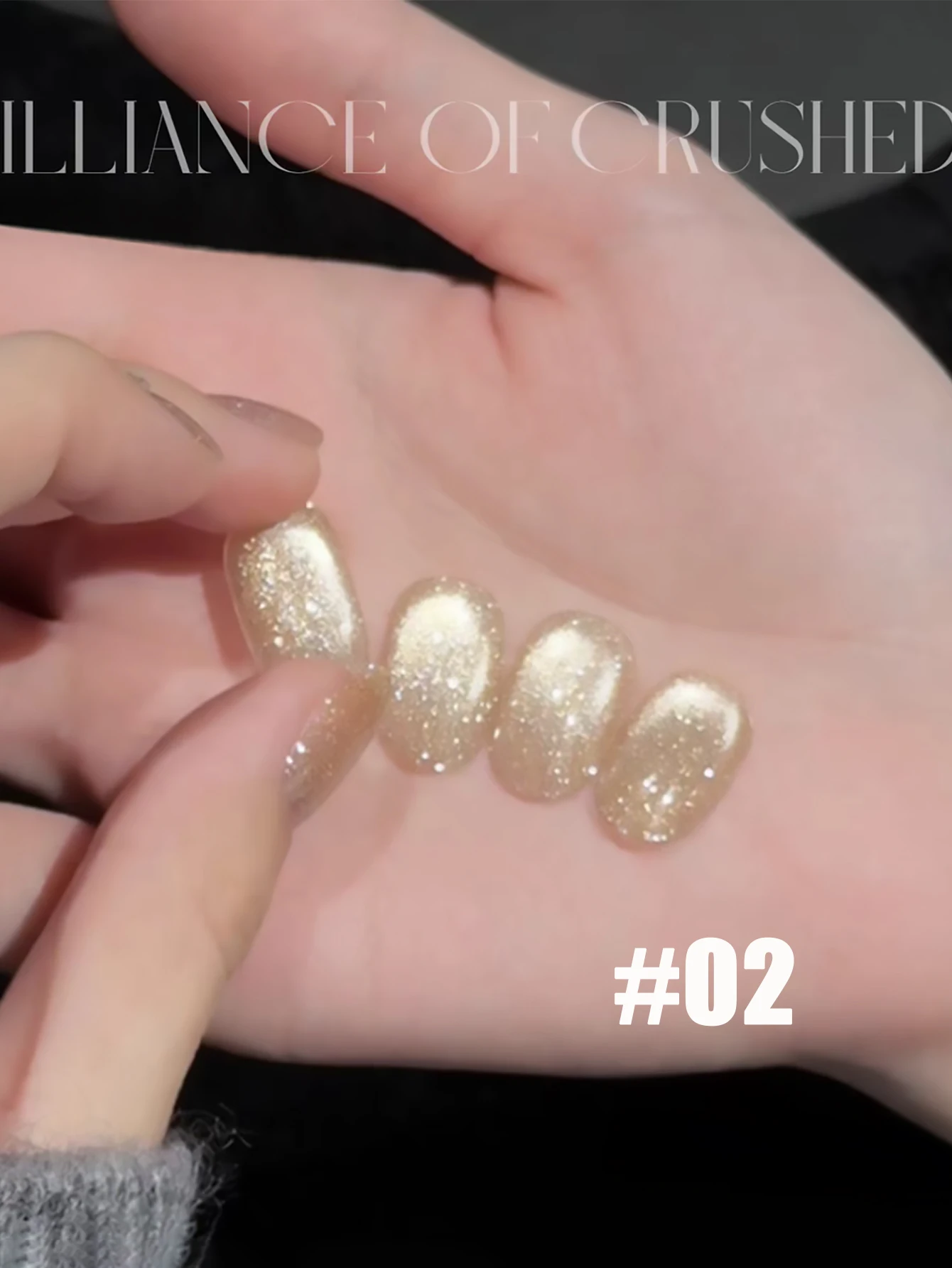 SHAKA 1-10pcs New Explosion Flash Broken Diamond Glass Beads Cat Eye Nail Art Celadon Flowing Series Cat Eye Gel Nail Polish