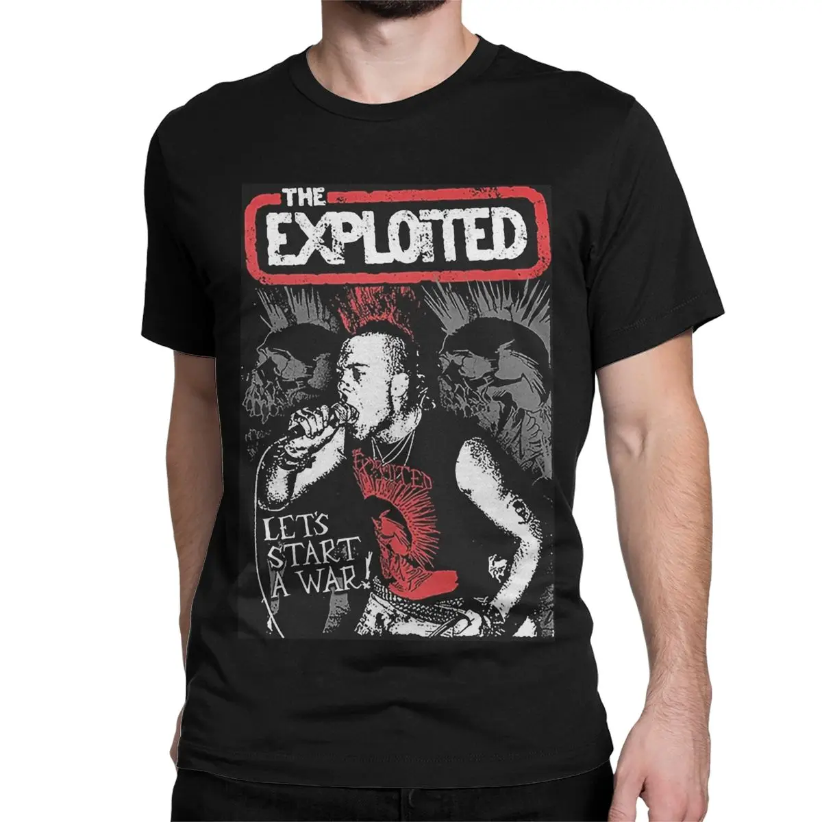 Punk Rock Band Men Women T Shirts The Exploited Vintage Tee Shirt Short Sleeve Round Neck T-Shirt Cotton 4XL 5XL 6XL Tops