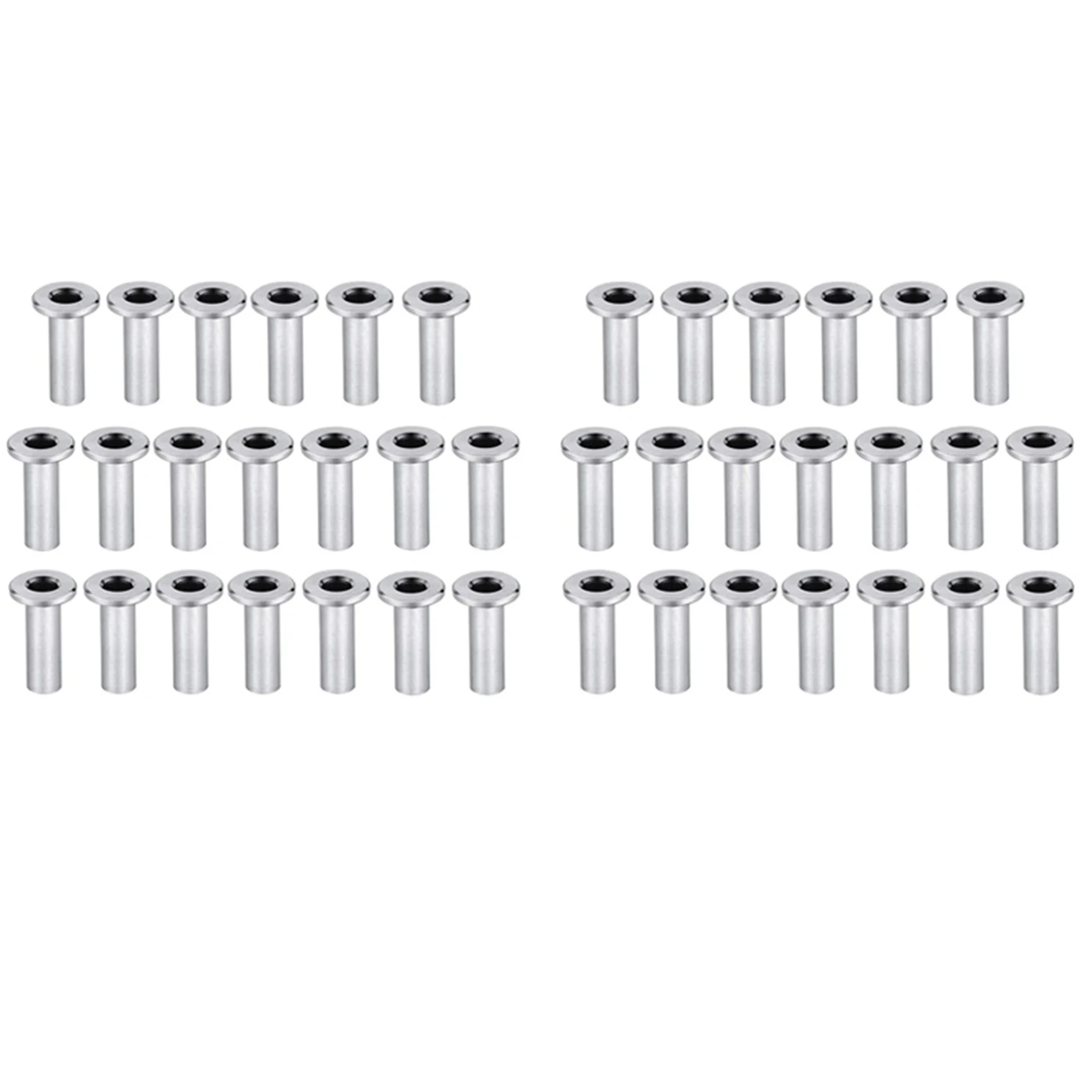 A36T-40 Pcs T316 Stainless Steel Protector Sleeves For 1/8Inch 5/32Inch 3/16Inch Cable Railing Kit,Wood Posts,DIY Balustrade