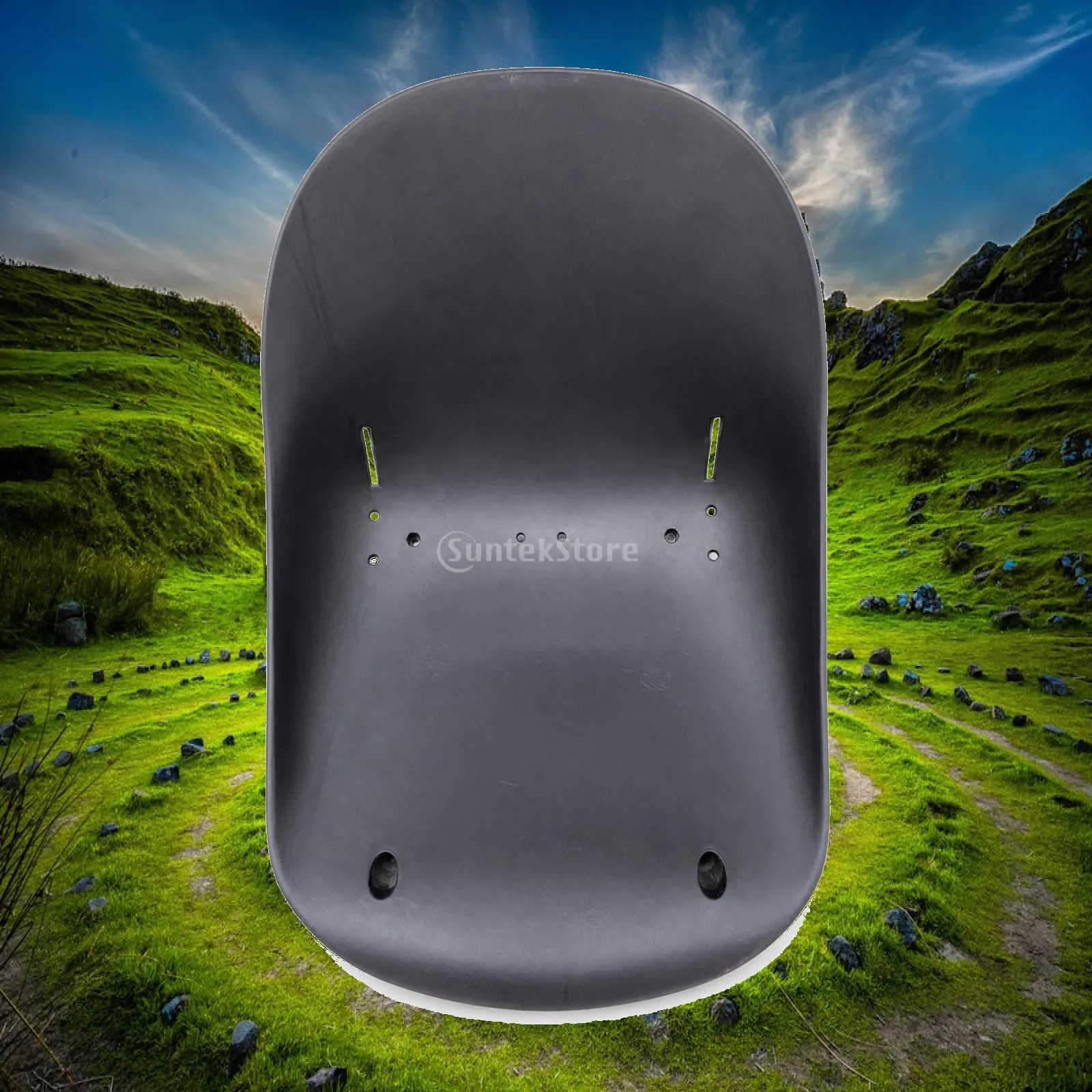Racing Kart Seat Shell Molded Plastic Bucket Seat for DIY Go Kart Project Sturdy Black 45cm Wide 36cm High