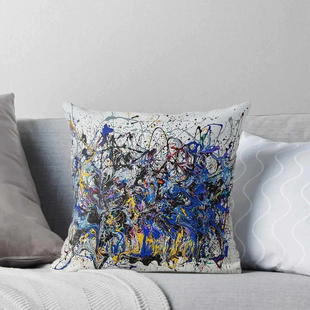 Abstract Jackson Pollock Painting Original Art Throw Pillow Sofa Cushion Sofa Cushion Cover Pillowcase Cushion pillow