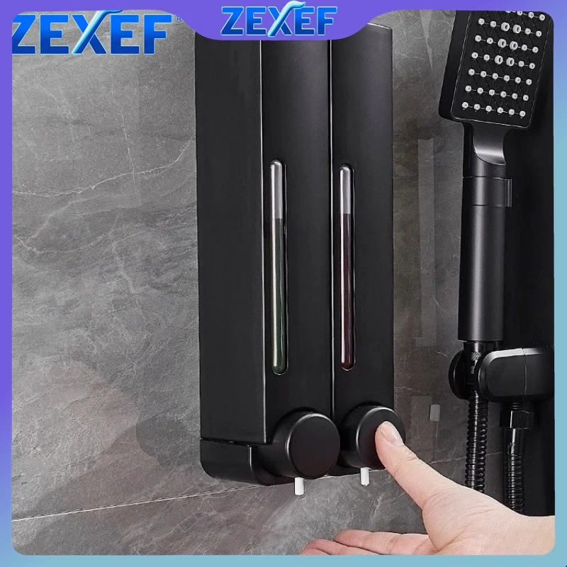 

ZEXEF Wall Mounted Bathroom Liquid Soap Dispenser Washing Lotion Hand Sanitizer Kid Family Hotel Kitchen Shower Gel Dispenser