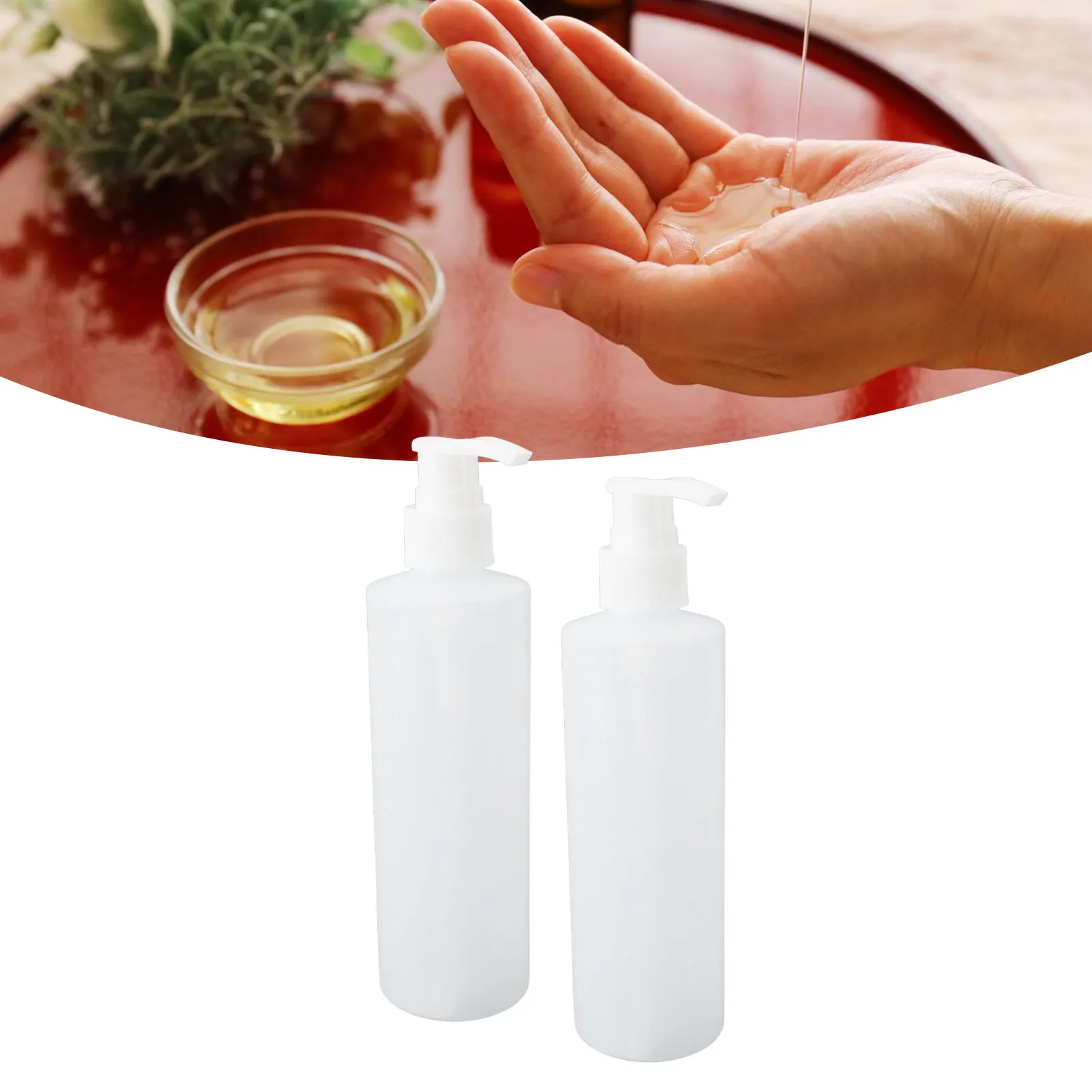 2pcs Massage Oil Warmer Replacement Bottle 250ml Refillable Professional Shampoo Pump Bottles For For Lotion Heater