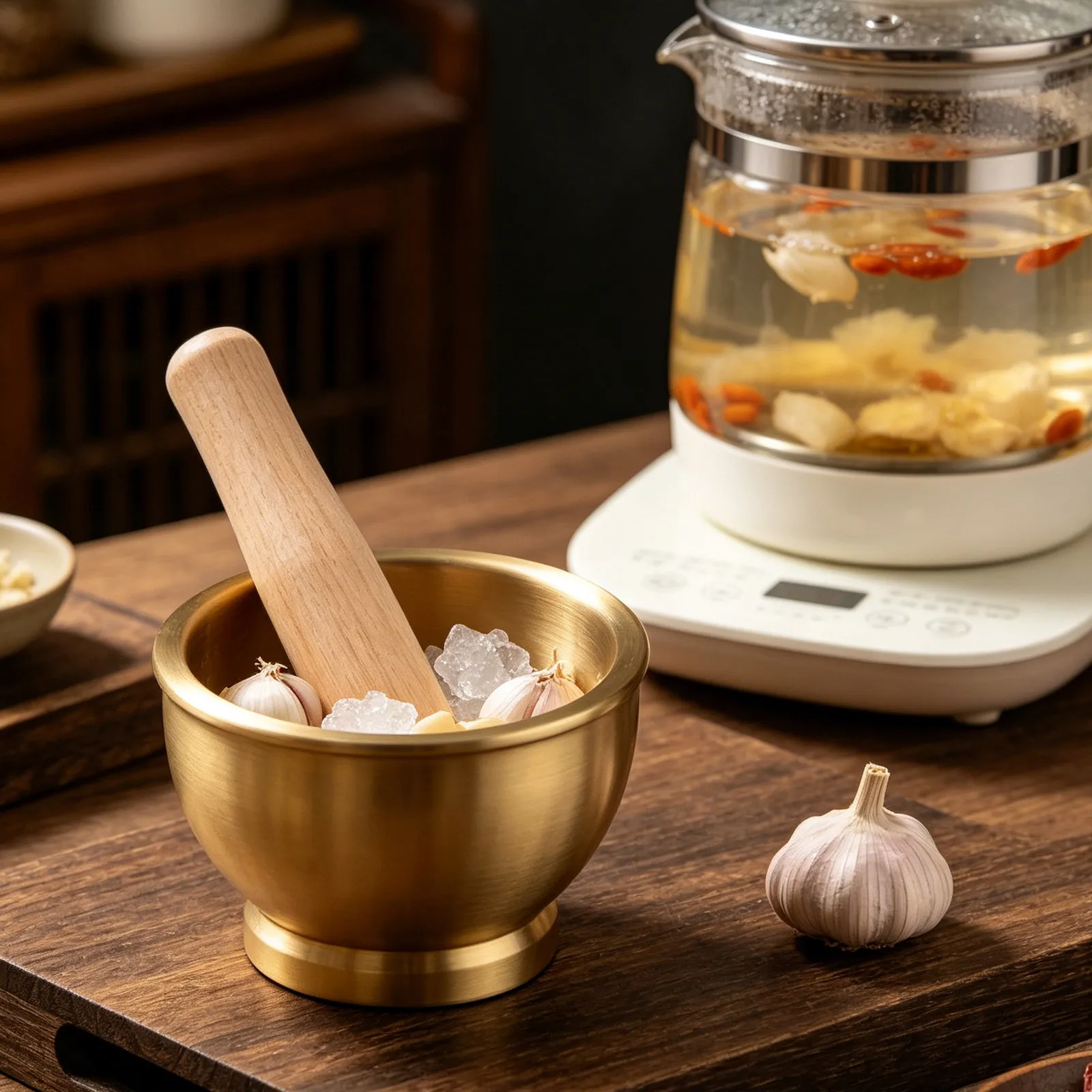 Manual Kimchi Pounding Tool Stainless Steel 8Inch Crusher Kitchen Accessories for Homemade Pickling Fermentation Food