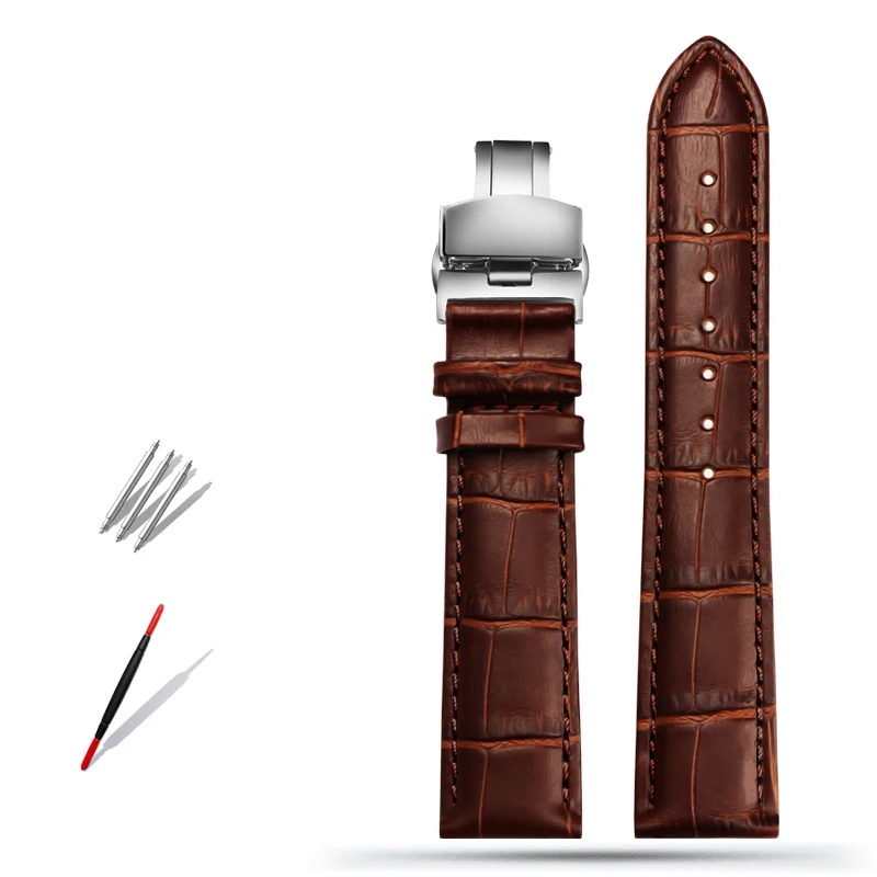 20mm 22mm 가죽 시계 밴드 카시오 EFR-552D EFB-670 EFV-540 ECB-900 시계 스트랩 벨트 팔찌