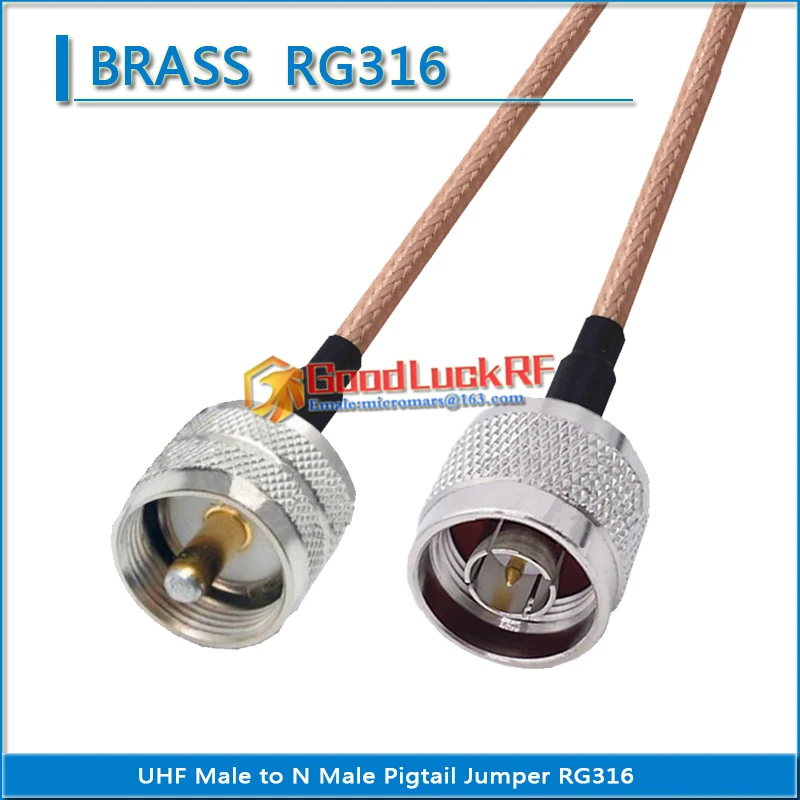 

High-quality PL259 SO239 PL-259 SO-239 UHF Male to L16 N Male Pigtail Jumper RG316 extend Cable 50 ohm low loss