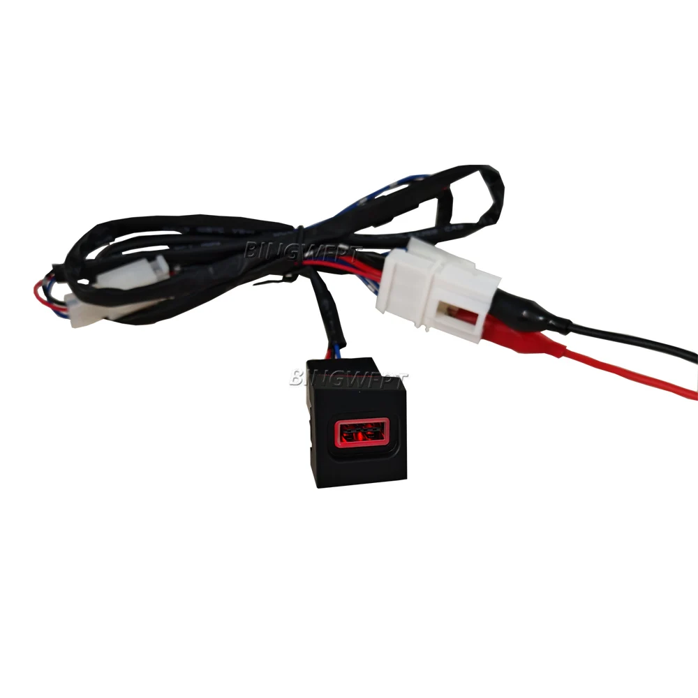 1X Red Backlight Car USB Charger Fast Charging Outlet Power Adapter QC3.0 For VW Magotan B6 2007 2008 2009 2010 2011