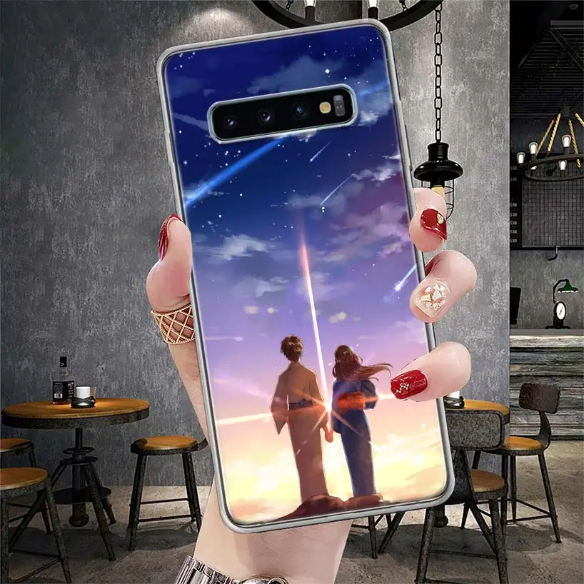 Film Anime Mencetak Nama Anda Casing Ponsel Lunak untuk Samsung Galaxy M31 M32 M51 M52 M21 M30S M12 Note 9 8 10 Lite 20 Ultra J4 Plus J