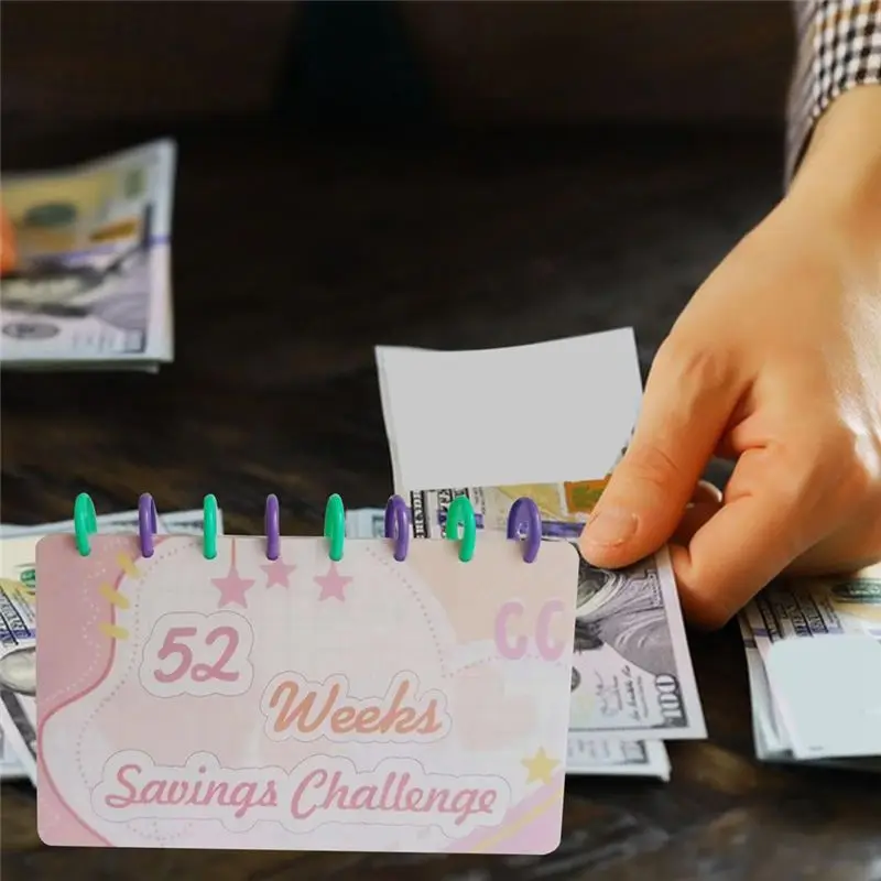 AEE2-1Piece Budget Book Saving Challenge Book Of Money Organizer 52 Weeks Of Money Filling And Saving PVC view 2